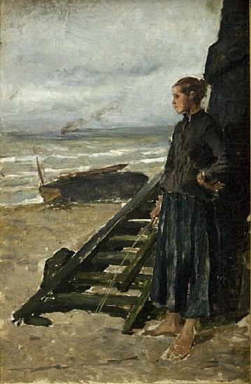 Fishermans Daughter at Nieuwpoort, Meunier, Constantin
